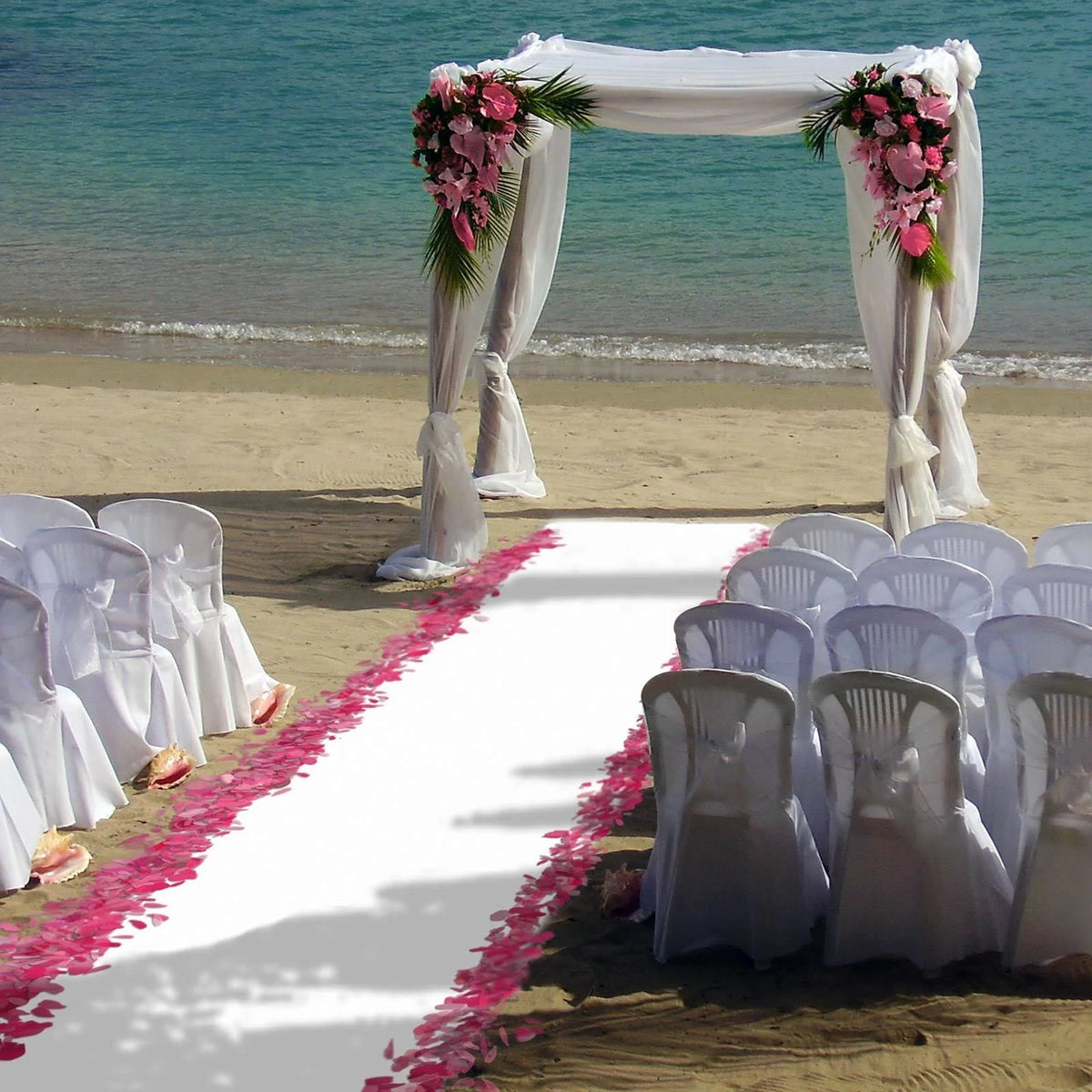 White Carpet Aisle Runner W821693