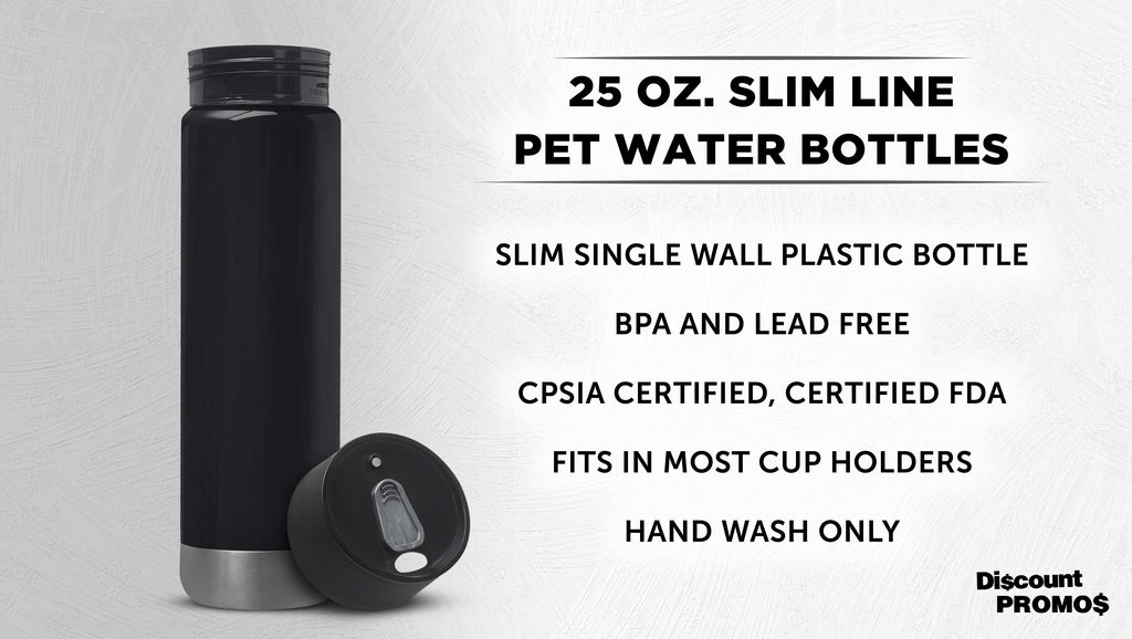 6 Pack 25 oz PET Plastic Water Bottles V634