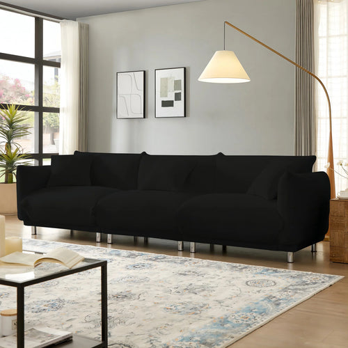 118.5 Inch Deep Seat 3-Seater Sofa with 3 Pillows M511