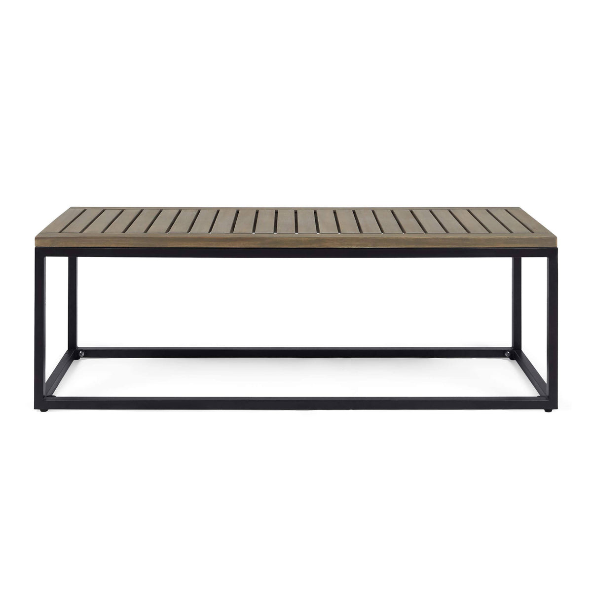 Grey Acacia Wood and Iron Bench V6779