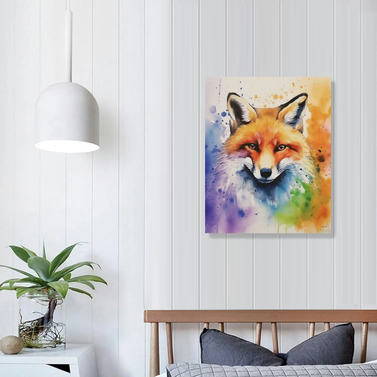 Fox Canvas Art Poster Print 16x20 Inch Q6499
