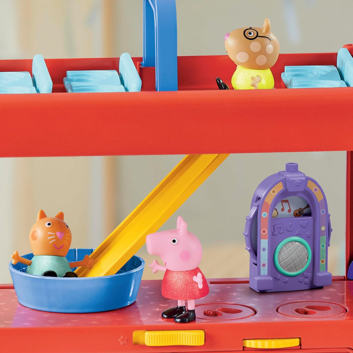 2-in-1 Party Bus Playset with 3 Figures and 13 Accessory Pieces V118166
