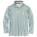 Men's Relaxed Fit Midweight Long-sleeve Quarter-zip Mock-neck T-shirt L8698