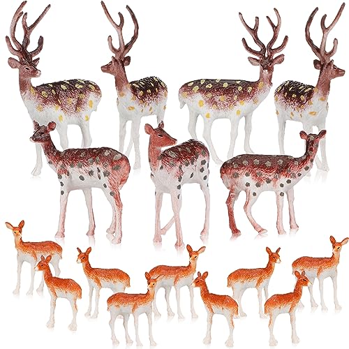 60 Pcs Mini Plastic Deer Figurines Cake Toppers X344727
