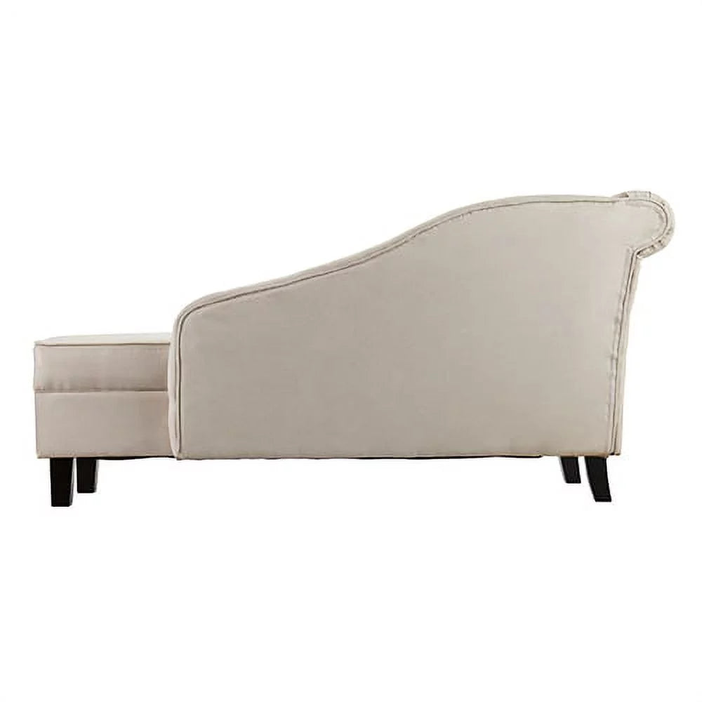 Khaki Chaise Lounge with Storage T92854