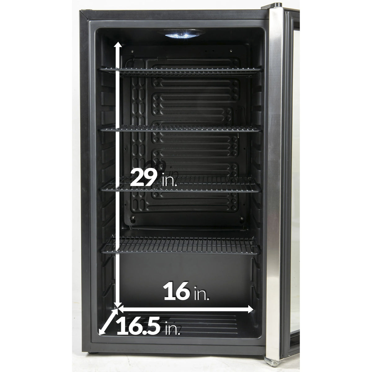 3.5 Cu. Ft. 135 Can Stainless Steel Beverage Cooler W411