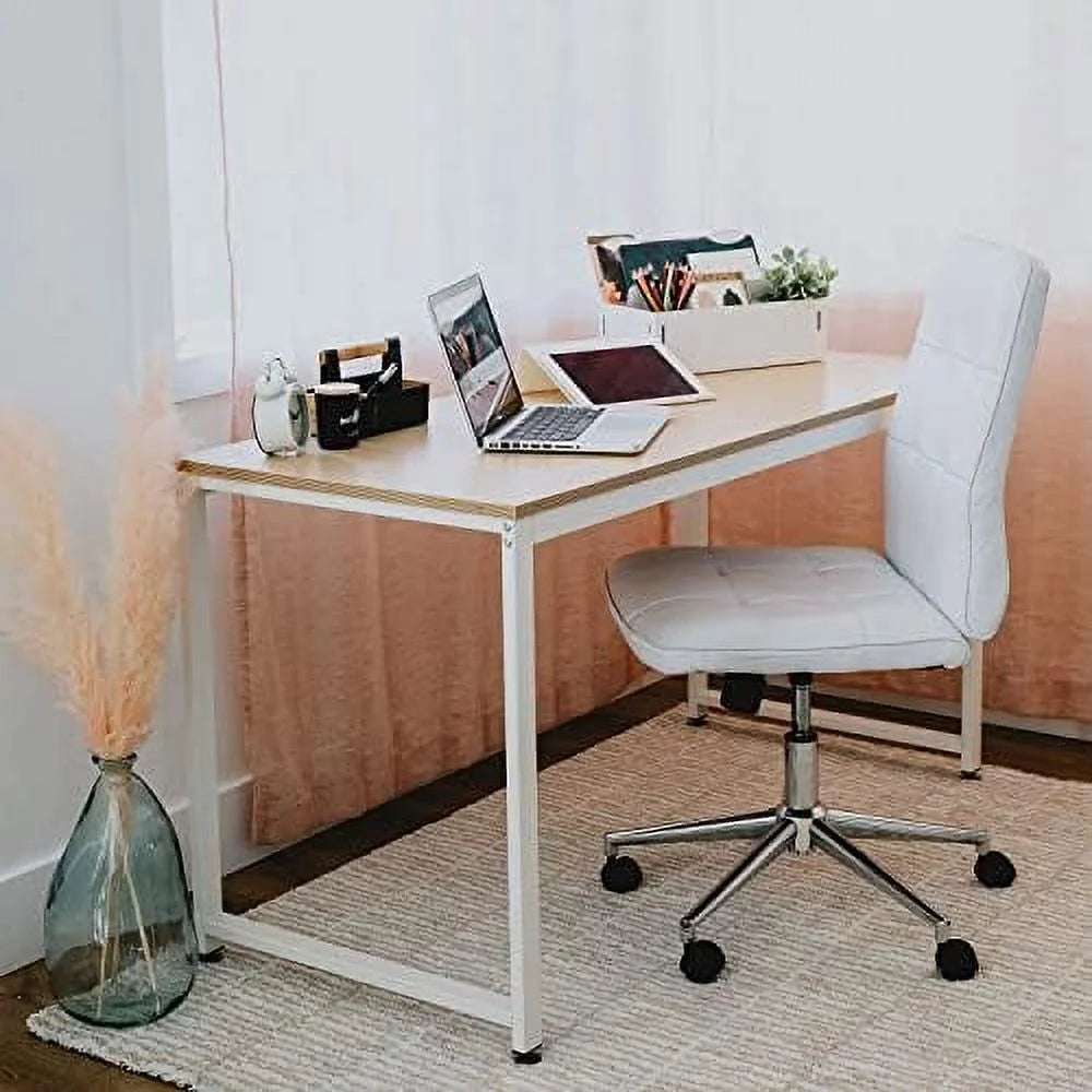 55.1" Computer Writing Desk with Sturdy Metal Frame O966318