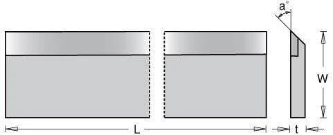 Carbide Tipped 15 Long x 1 Height x 1/8 Wide x 45 Deg Cut Angle I669