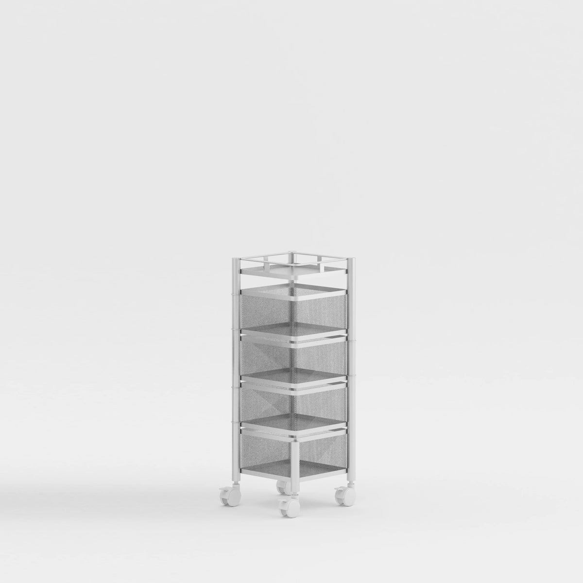 4-Tier Rotating Storage Basket with Wheels B922