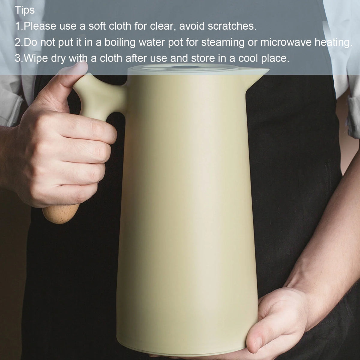 Large Thermal Coffee Carafe Double Walled Glass Liner Insulation Pot R29658