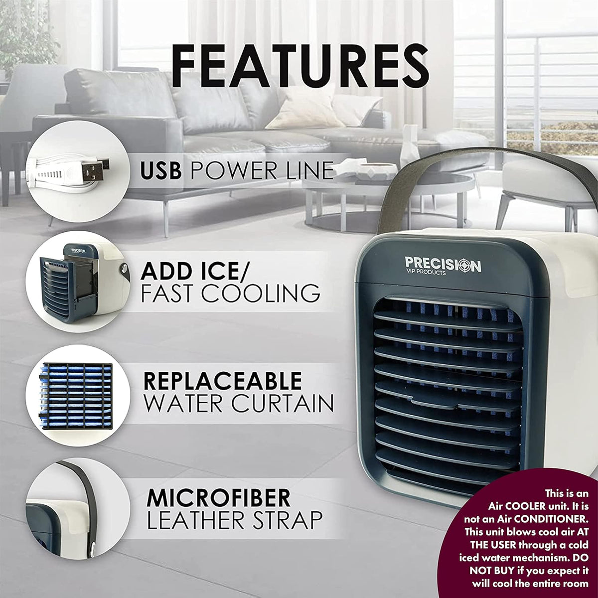 Portable Air Cooler with Large Capacity Water Tank P3728
