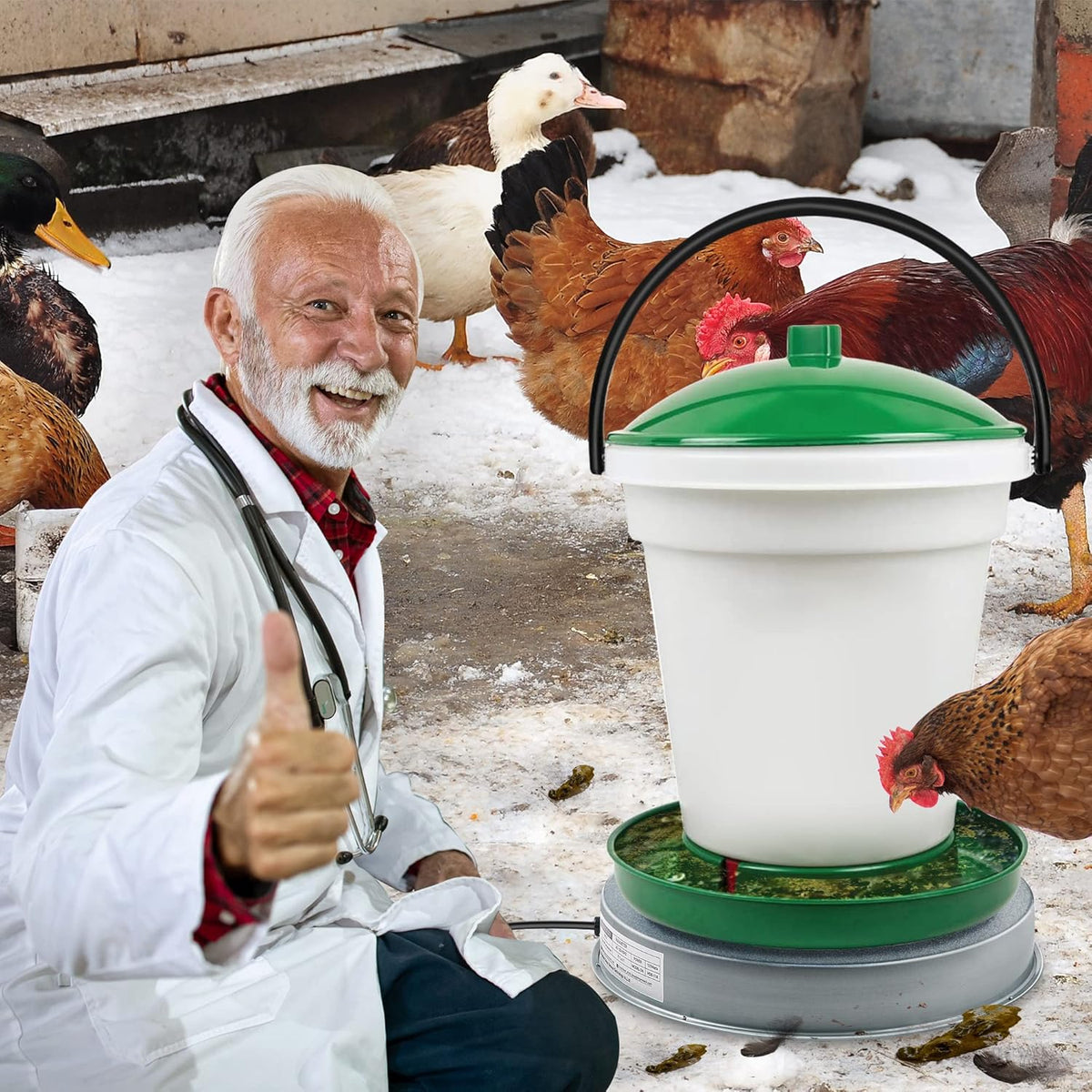 Heated Base Chicken Water Heater 125 Watts G256