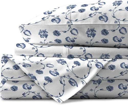 100% Pure Cotton 4 Pc California King Size Silver Sheet Set A325993