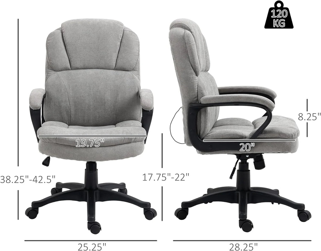 Gray Massage Office Chair with USB Power V814