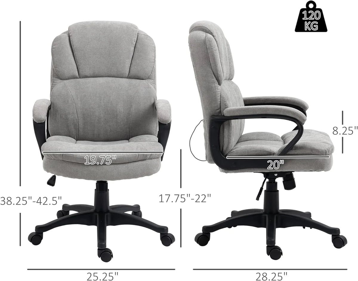 Gray Massage Office Chair with USB Power V814