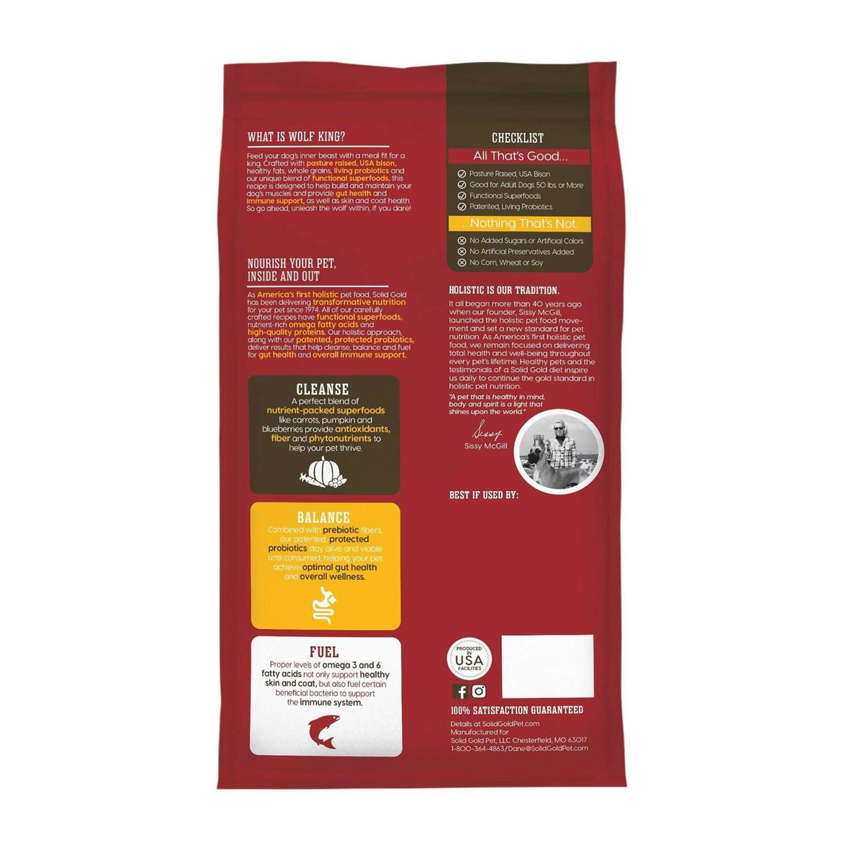 Solid Gold Nutrientboost Bison Dry Dog Food Y7397