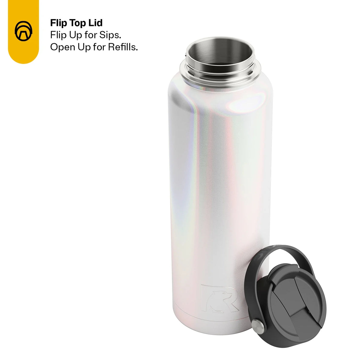 40 oz Stainless Steel Insulated Bottle with Wide Mouth Lid B8538