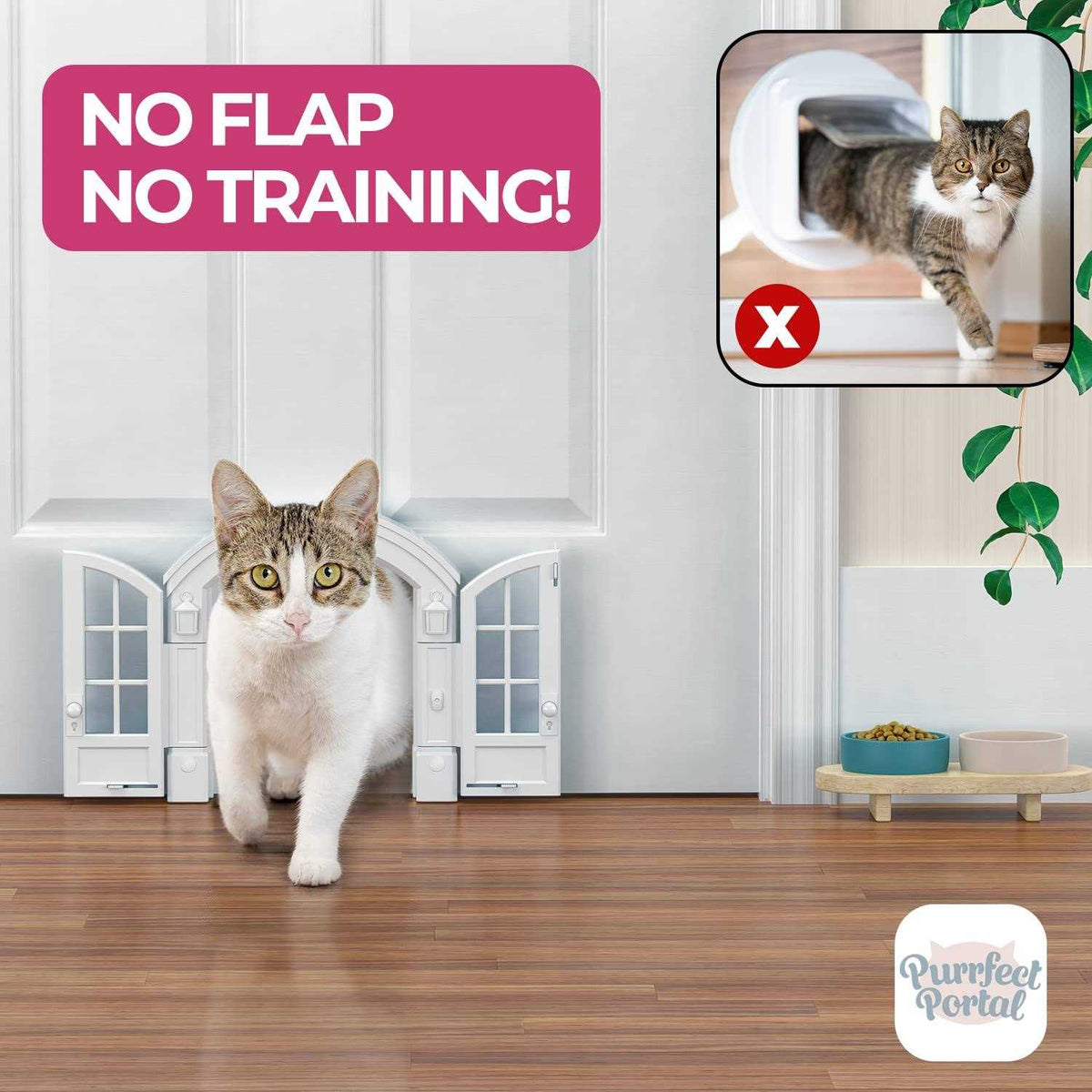 Cat Door for Average-Sized Cats Up to 20 lbs D479849