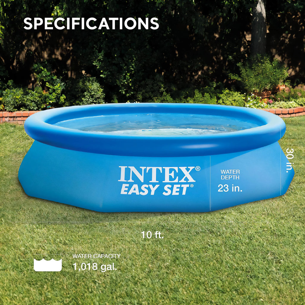 10 Ft x 30 In Inflatable Round Swimming Pool Q8955