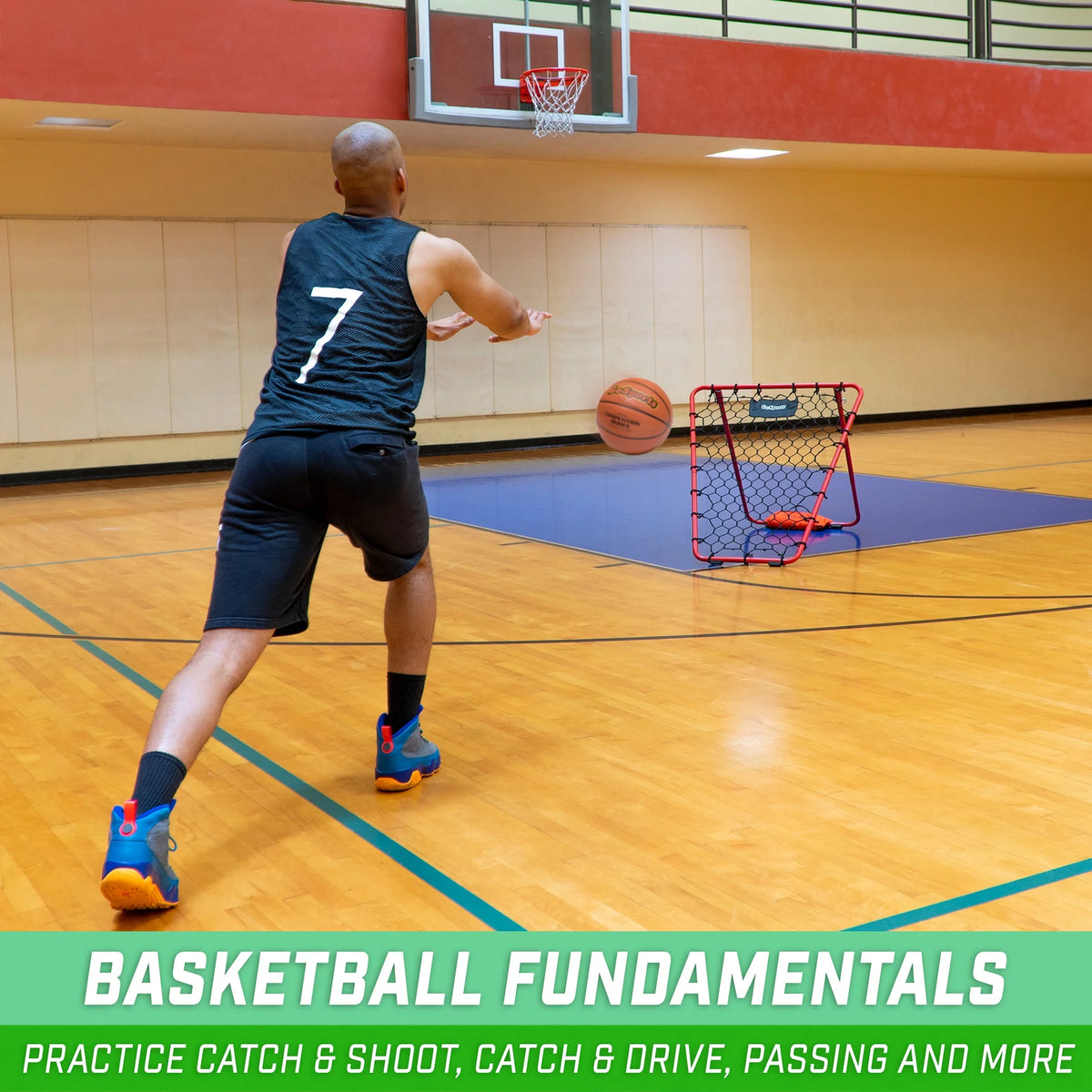 Basketball Rebounder with Adjustable Frame F8681