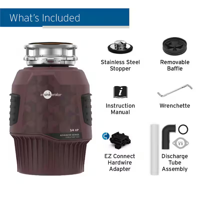 3/4 HP Continuous Feed Garbage Disposal W293