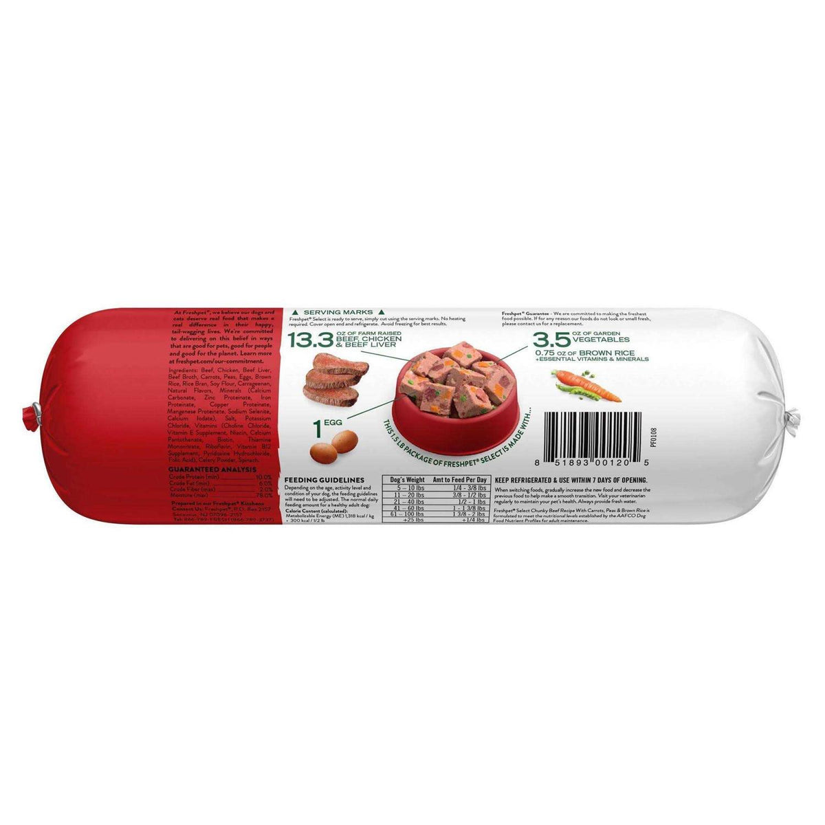 Chunky Beef Recipe Dog Food K7583