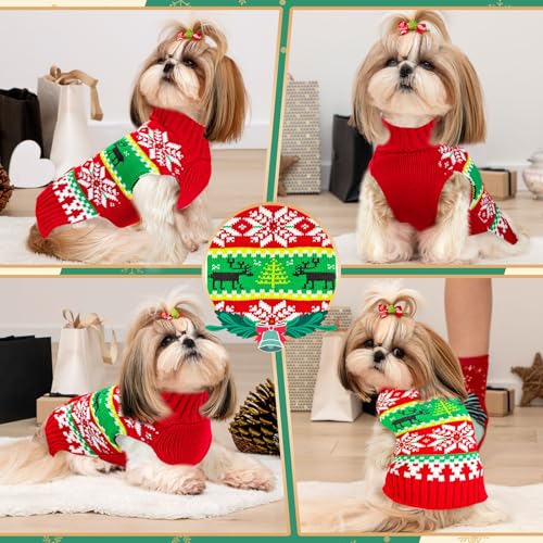 Grey Dog Christmas Sweater with Leash Hole J630