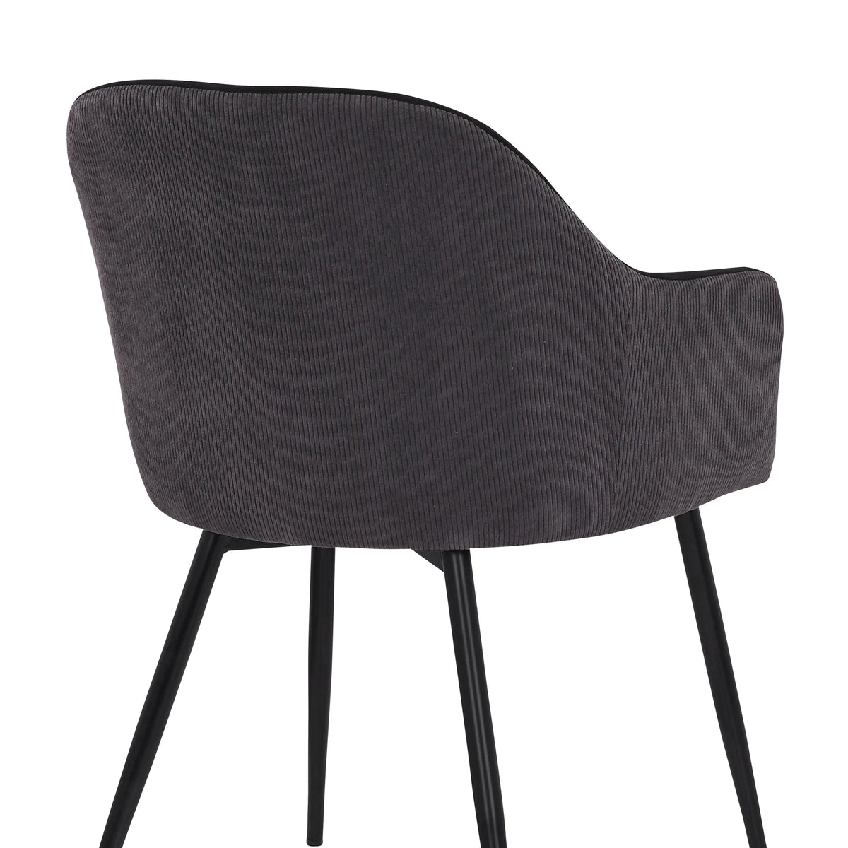 Black Dark Grey Fabric Dining Chair W383039