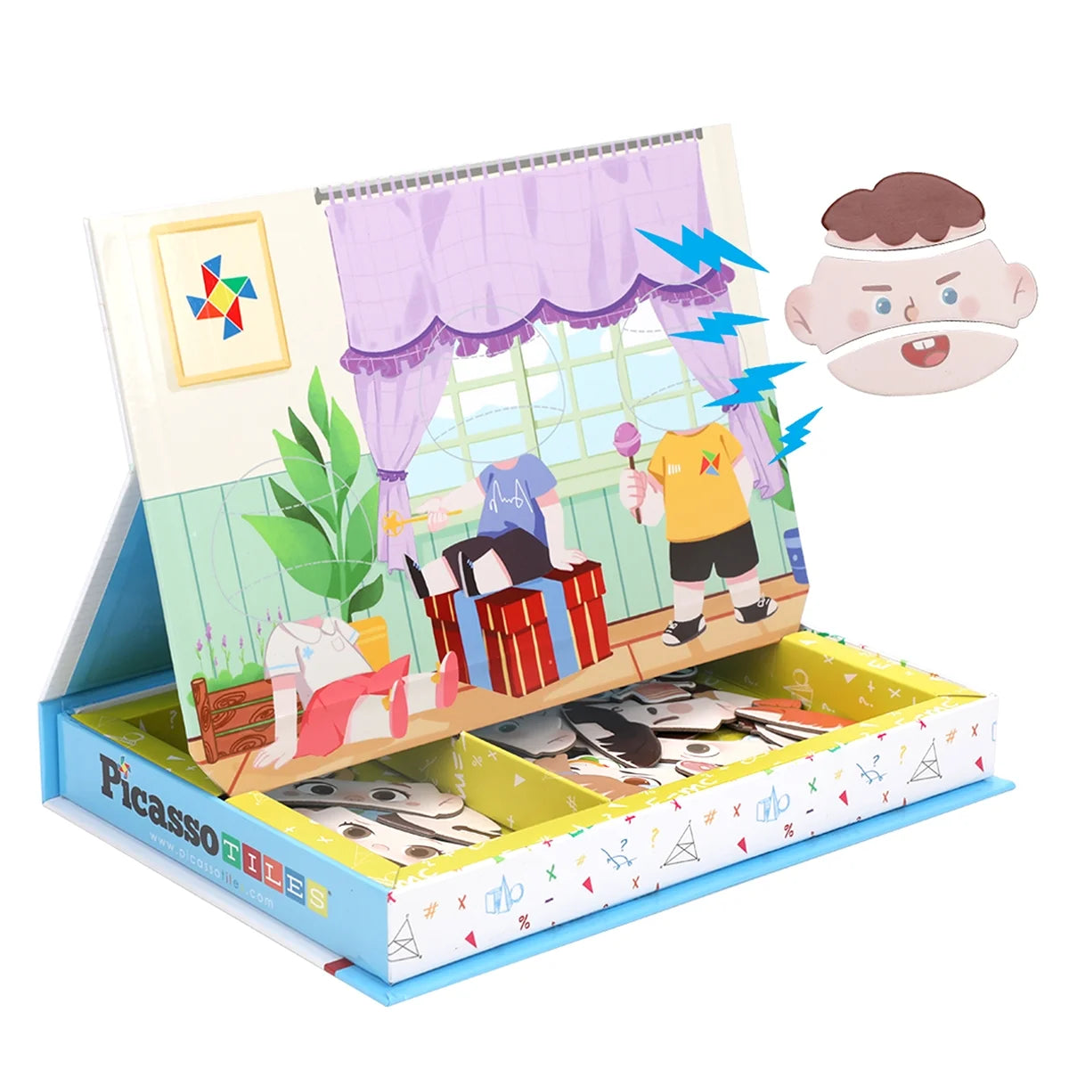108pcs Magnetic Drawing Board Puzzle Book Q8868