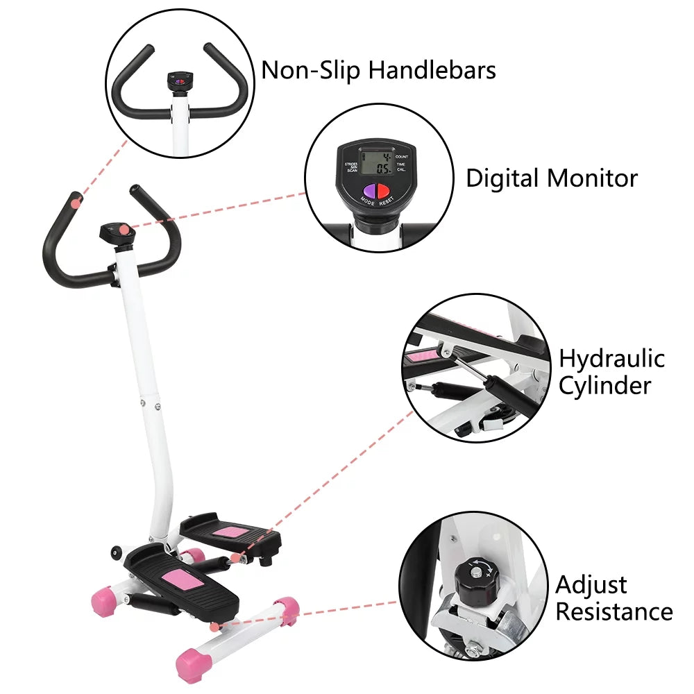 Mini Aerobic Stepper with Handle, Pink S295783