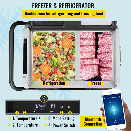 12 Volt 48Qt Dual Zone Car Refrigerator H7350