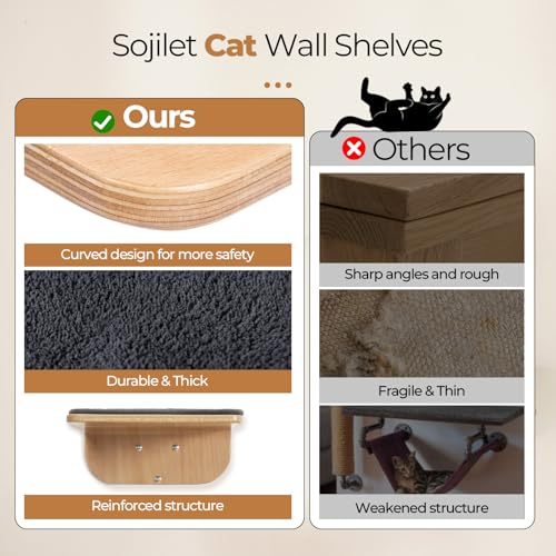 Cat Wall Shelves and Perch with Scratching Cushion V165