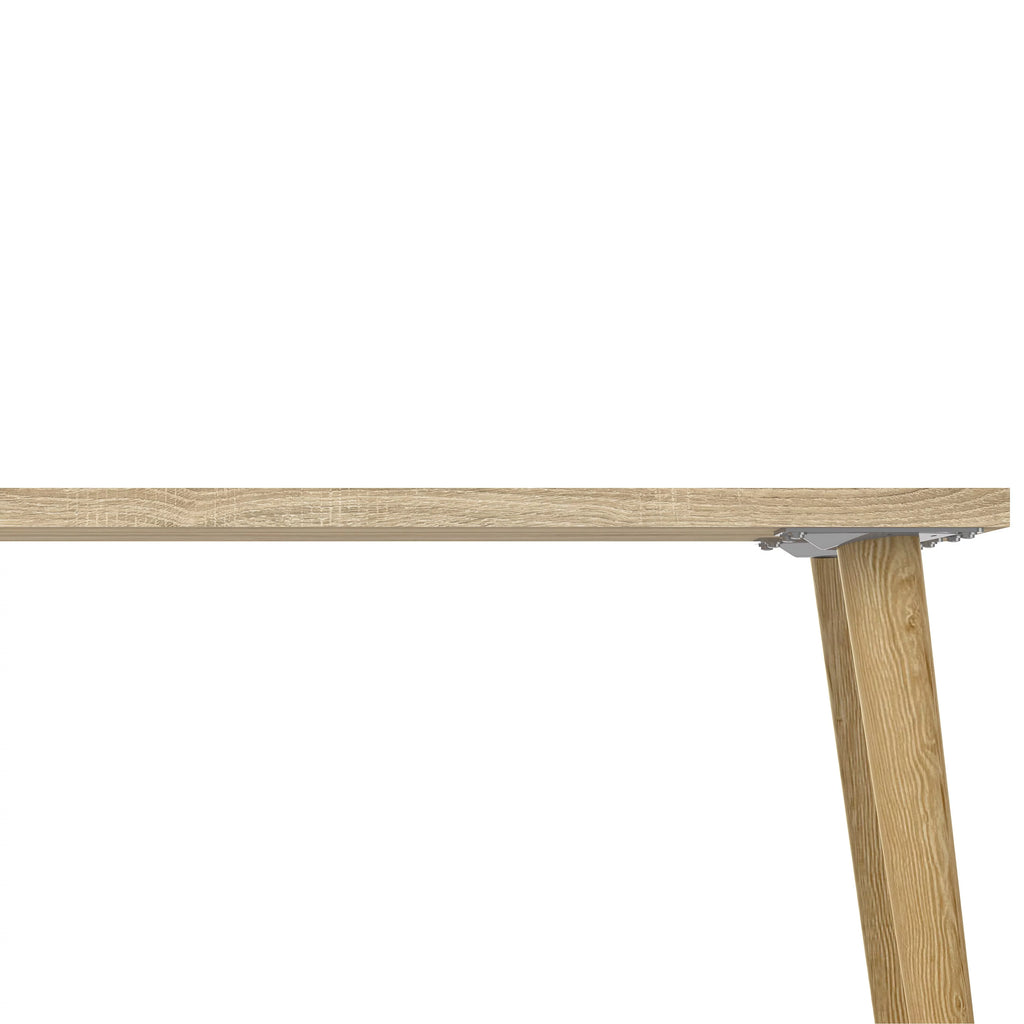 White and Oak 2 Drawer 3 Shelf Desk E796966