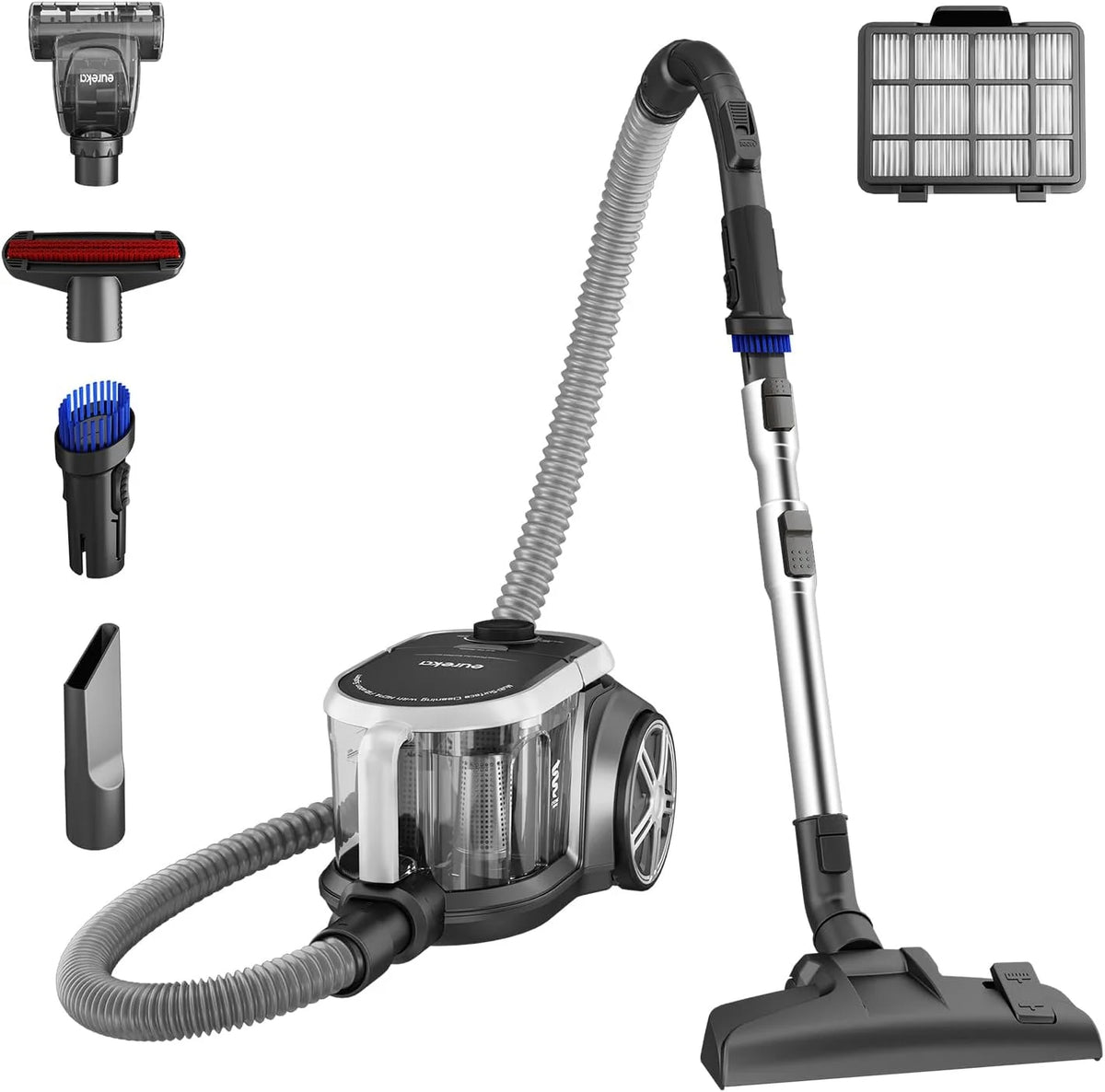 Bagless Pet Canister Vacuum Cleaner with HEPA Filter S47513