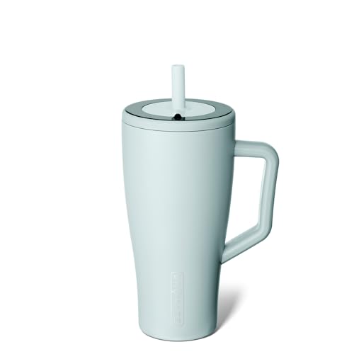 40 oz Stainless Steel Tumbler with Handle and Straw D6159