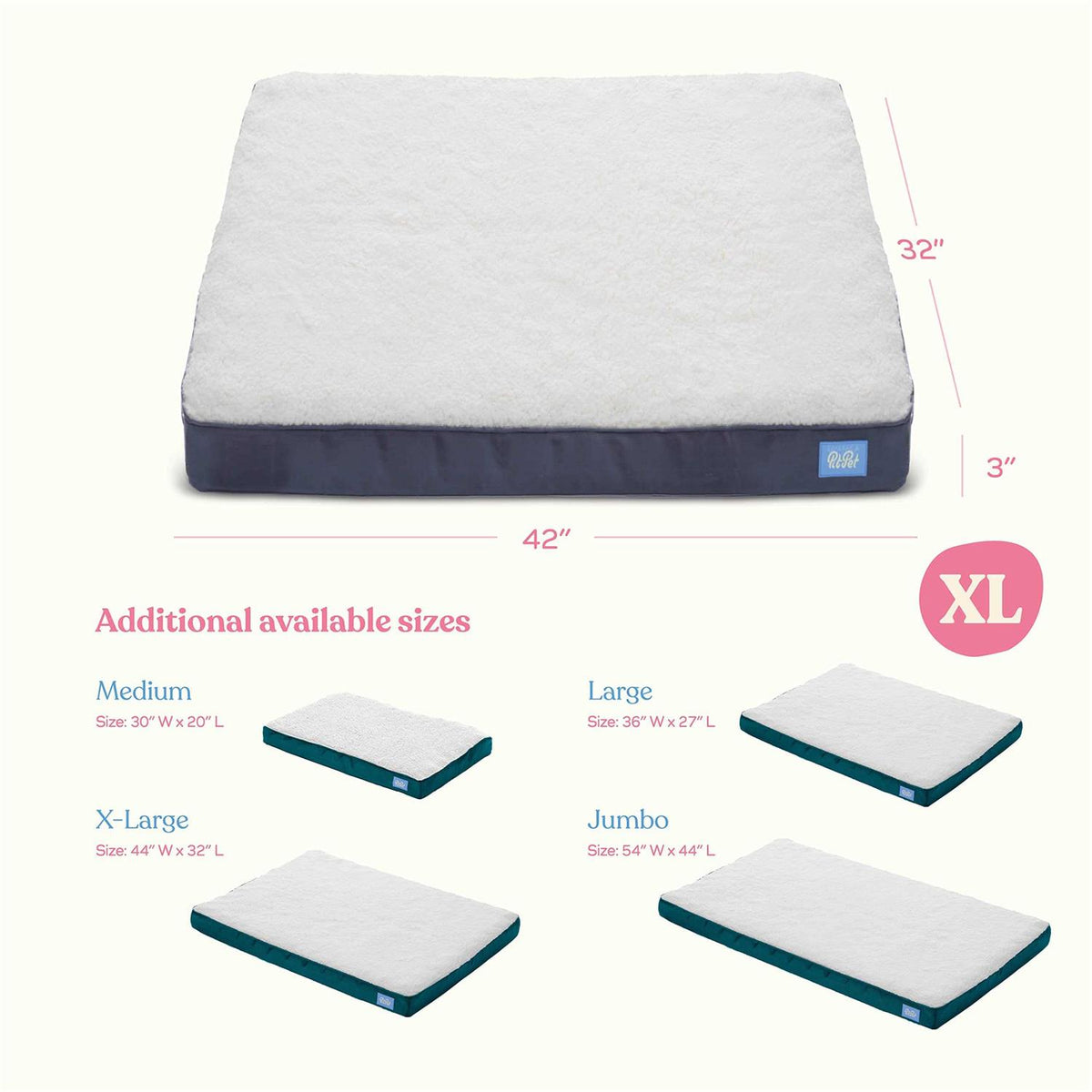 Orthopedic Large Dog Bed with Sherpa Top X495595