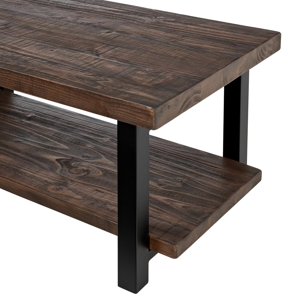 42" Metal and Wood Coffee Table B45579