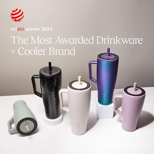 40 oz Stainless Steel Tumbler with Handle and Straw D6159