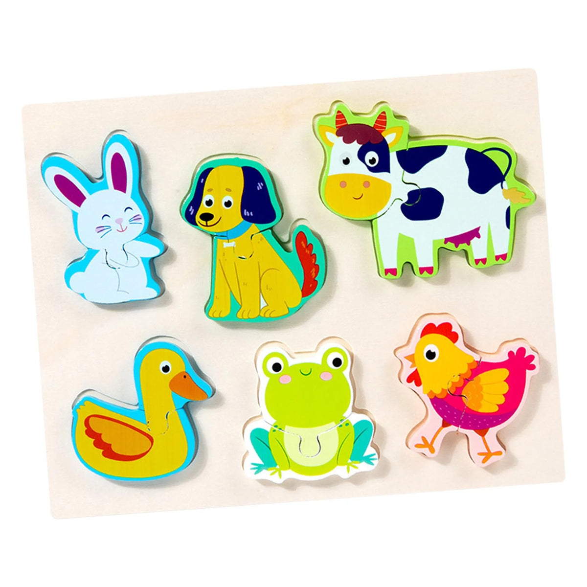Wooden Puzzle Educational Toys Colors and Shapes Cognition Montessori Toys for 1 2 3 Year Old Girls Boys Animal T929