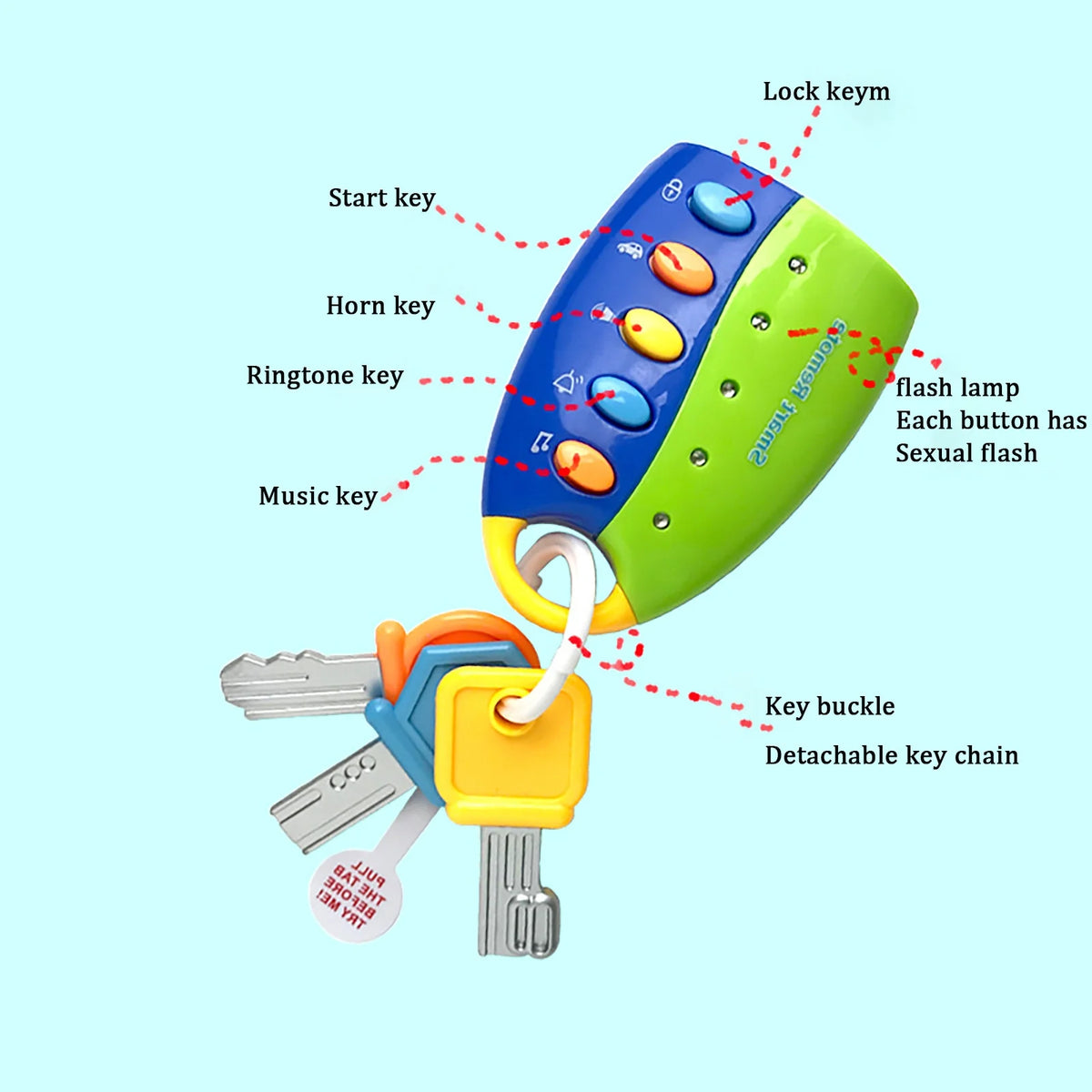 Toy Car Keys With Light And Sounds A119351