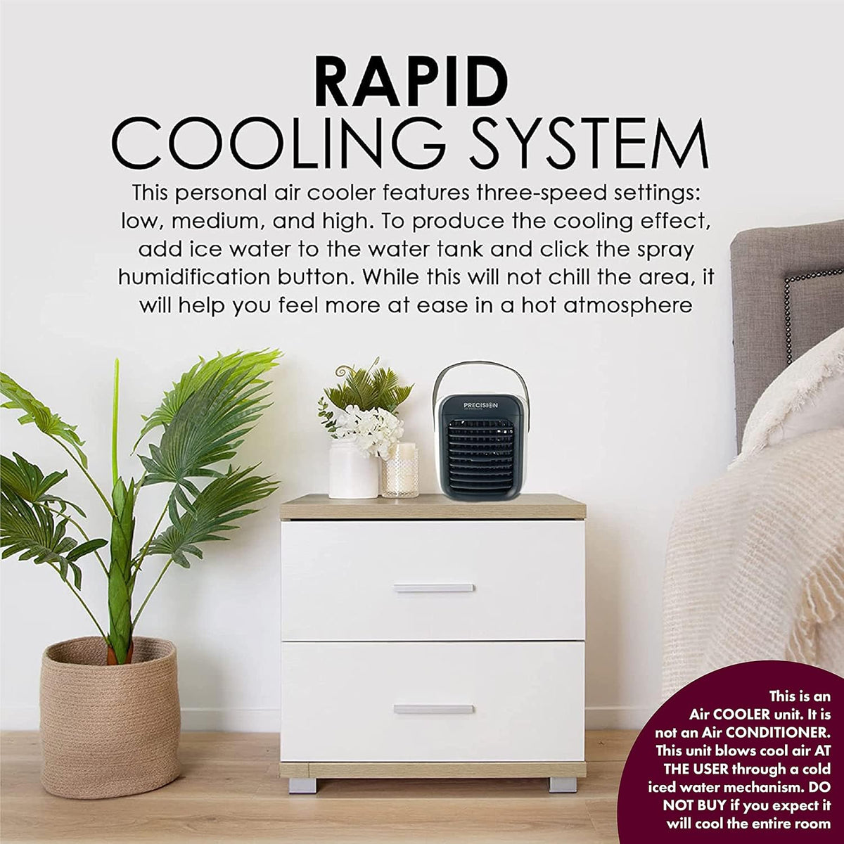 Portable Air Cooler with Large Capacity Water Tank P3728
