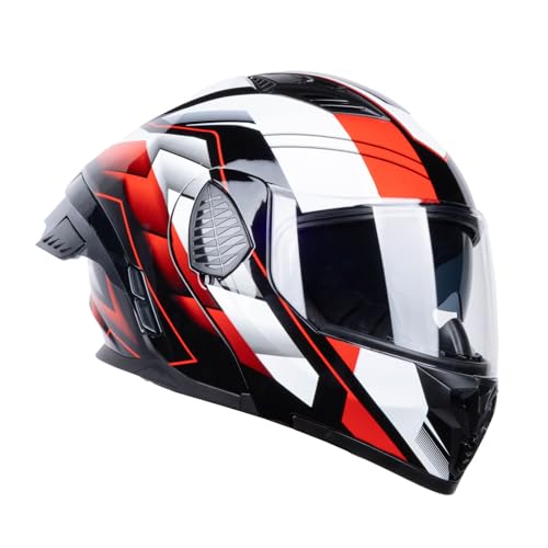 Modular Motorcycle Helmet Dual Visor Flip up DOT Approved T170