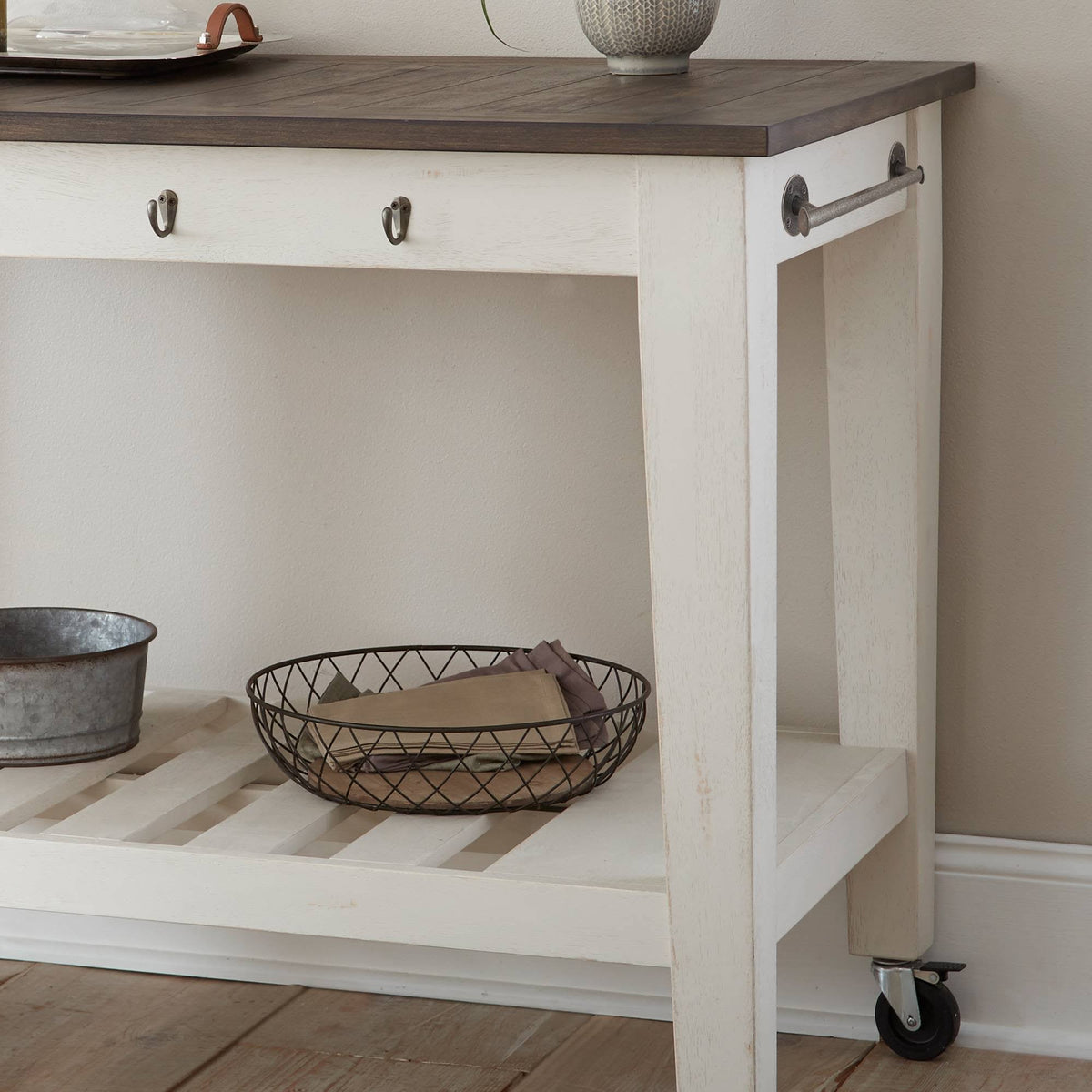 White Kitchen Cart T7475