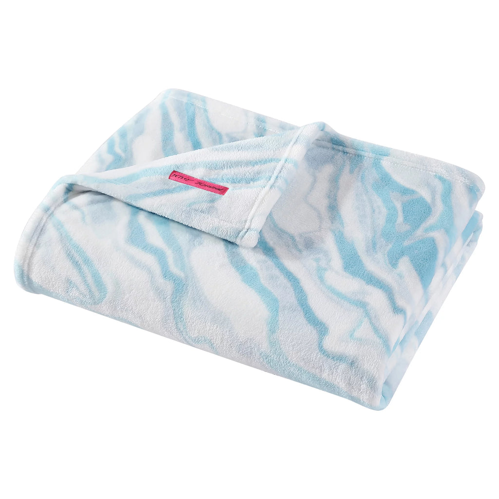 Blue Ultra Soft Plush Fleece Throw O84607