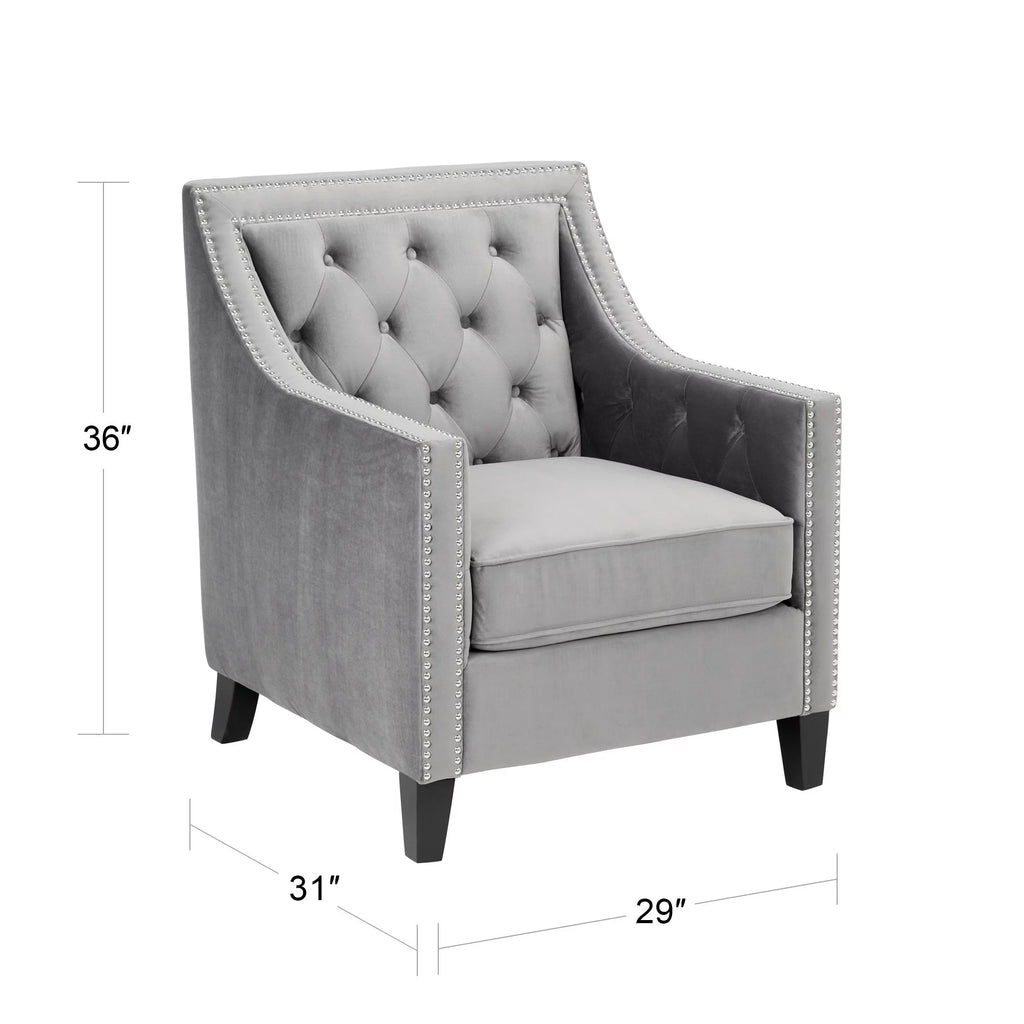 Gun Metal Accent Chair A8710