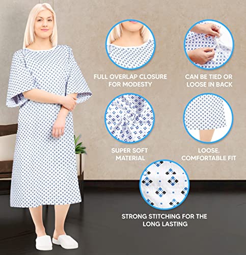 2 Pack Cotton Blend Patient Gown X131