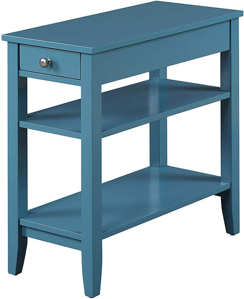 1 Drawer Chairside End Table with Shelves, Cherry S2038