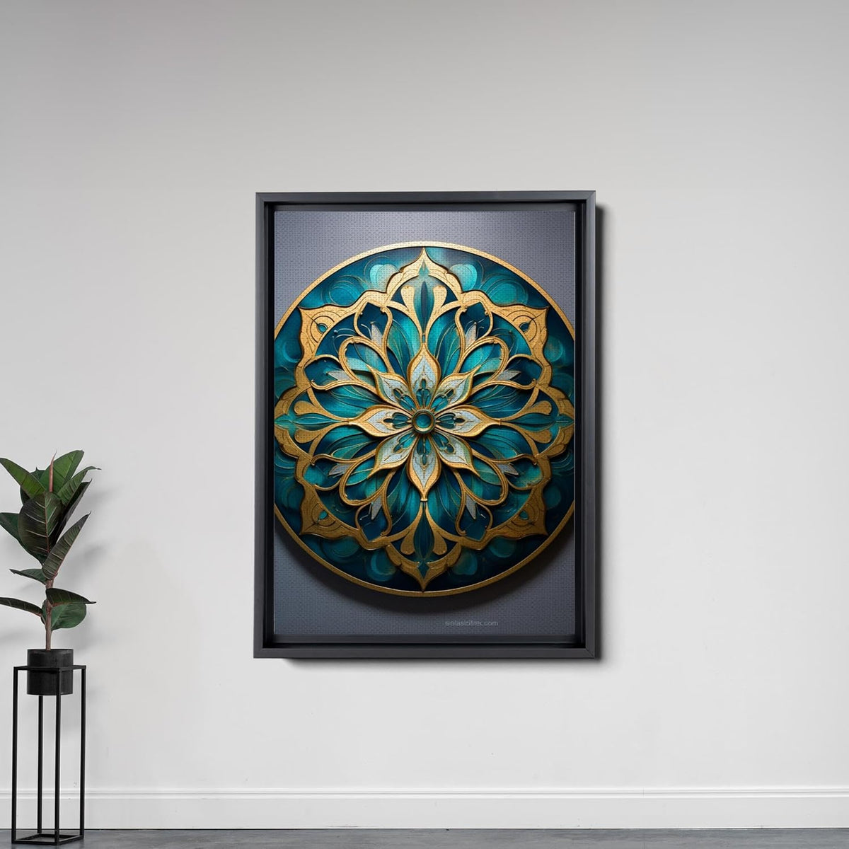 Vintage Mandala Flowers Wall Art M425