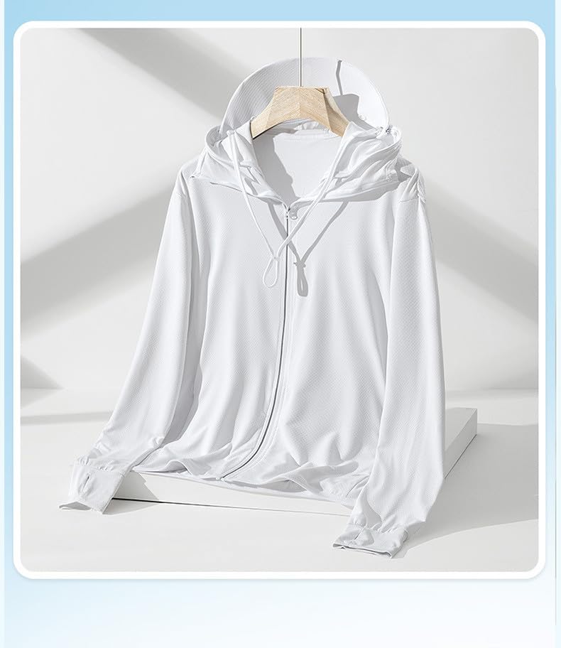 UPF 50+ Long Sleeve Full Zip Sun Protection Hooded Shirt N7235