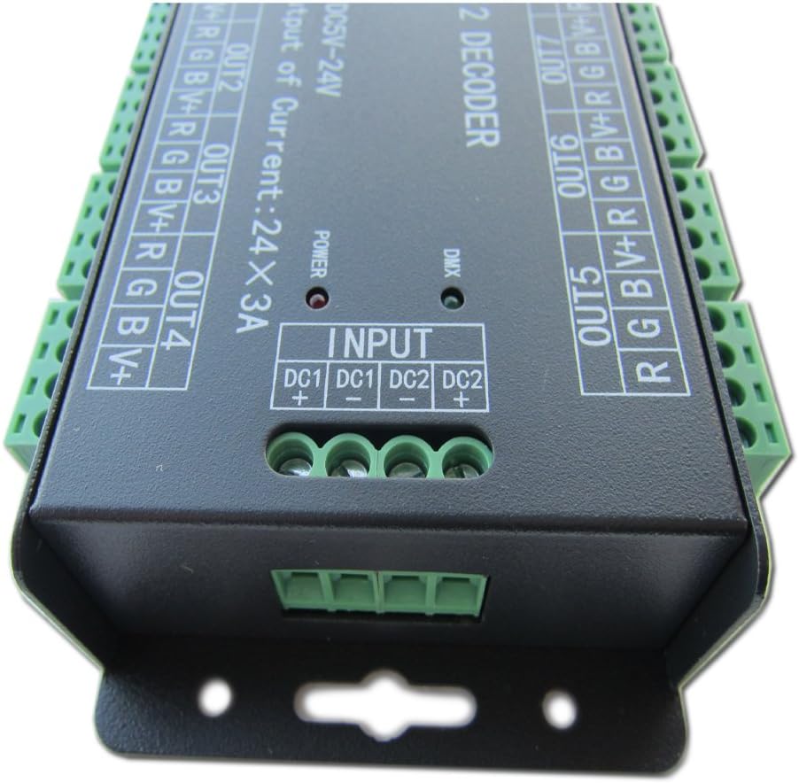 24 Channel DMX512 Controller Led Decoder Dimmer DC 5V-24V F665061